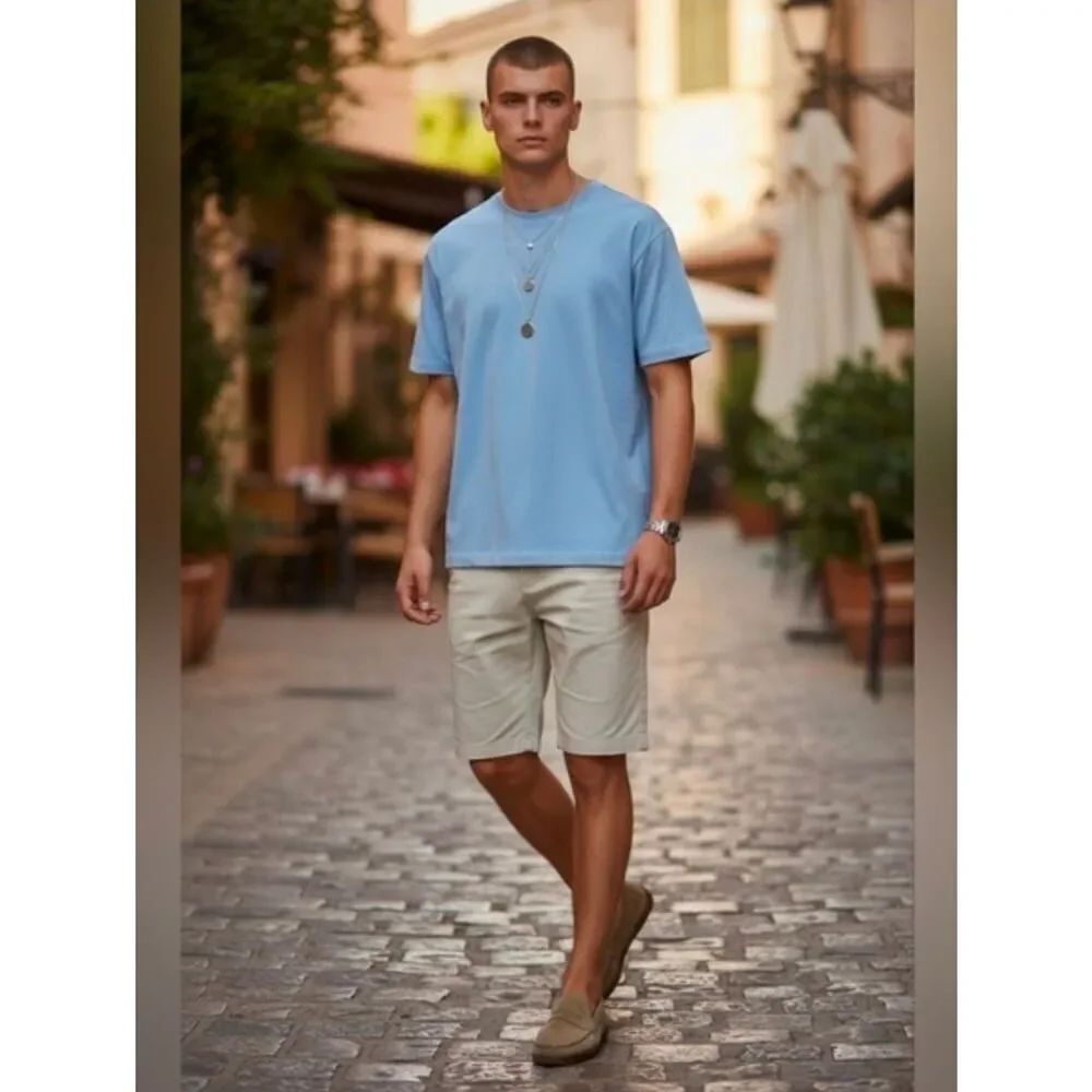 SHEIN Sky Blue Short Sleeve Tee. Great Condition.